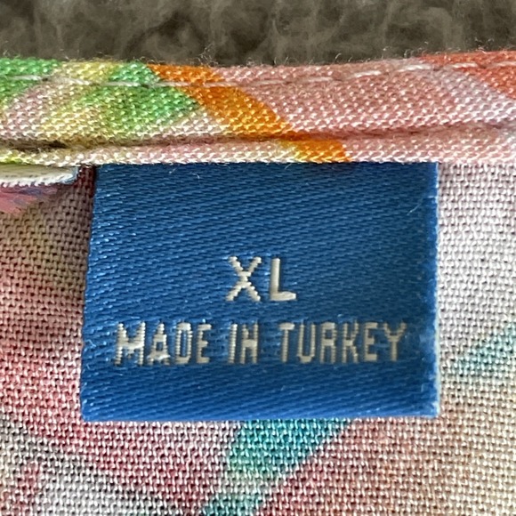 Farm Rio Wrap Blouse Womens XL Pink Rainforest Print Colorful summery Fairy Comf - Picture 7 of 16